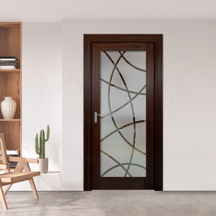 INTERIOR DOOR WITH FROSTED GLASS PANEL IDGP -0239 - DoorDiscounter