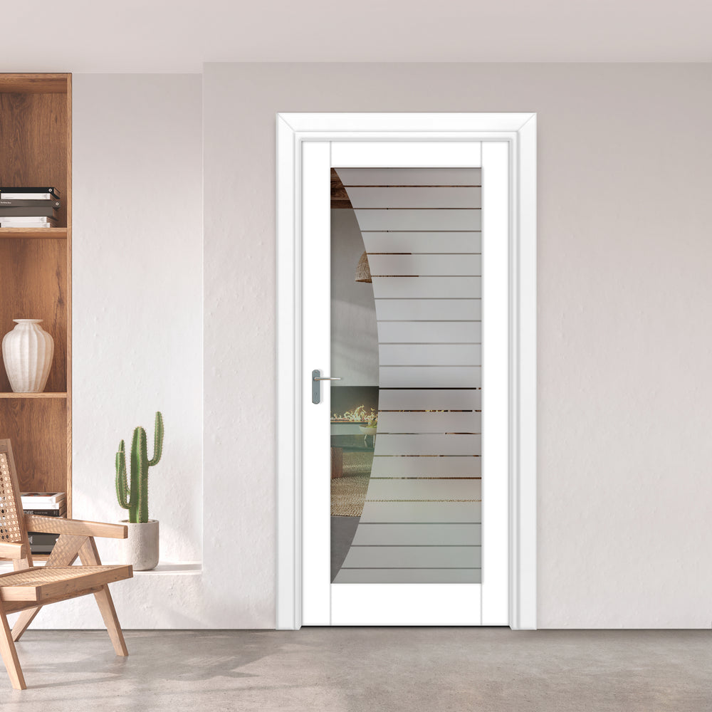 INTERIOR DOOR WITH FROSTED GLASS PANEL IDGP - 0088 - DoorDiscounter