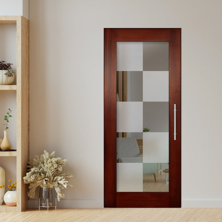 Self Closing Pivot Wooden Glass Door Pwgd - 0394 - DoorDiscounter