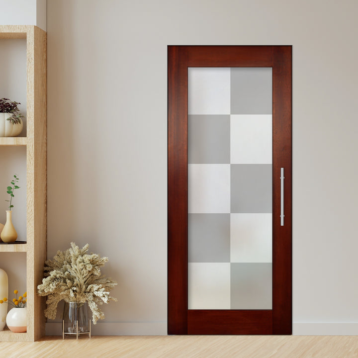Self Closing Pivot Wooden Glass Door Pwgd - 0394 - DoorDiscounter