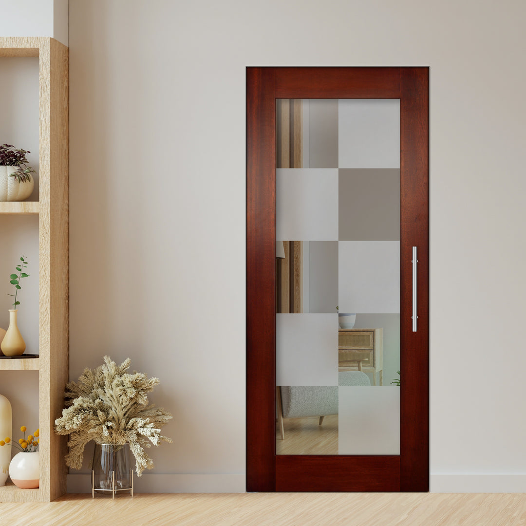 Self Closing Pivot Wooden Glass Door Pwgd - 0394 - DoorDiscounter