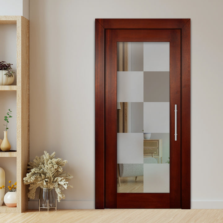 Self Closing Pivot Wooden Glass Door Pwgd - 0394 - DoorDiscounter