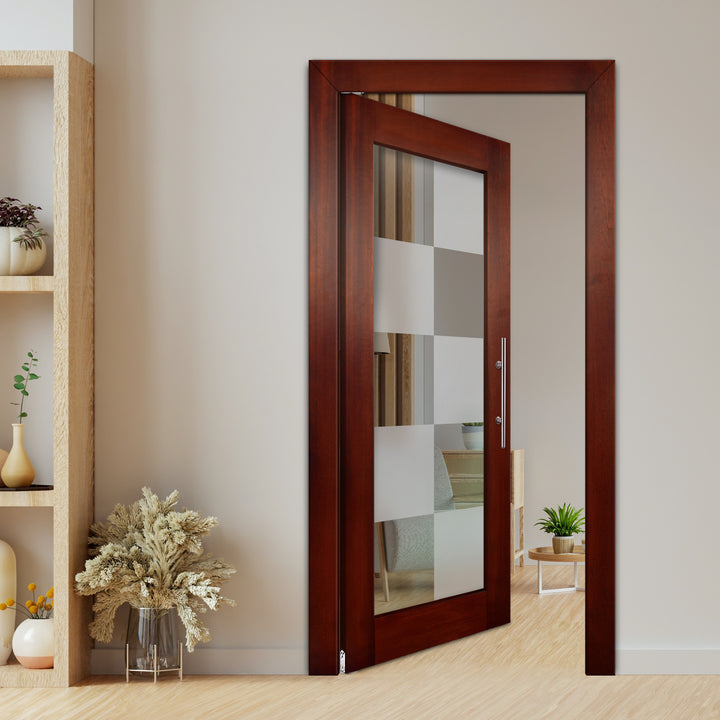Self Closing Pivot Wooden Glass Door Pwgd - 0394 - DoorDiscounter