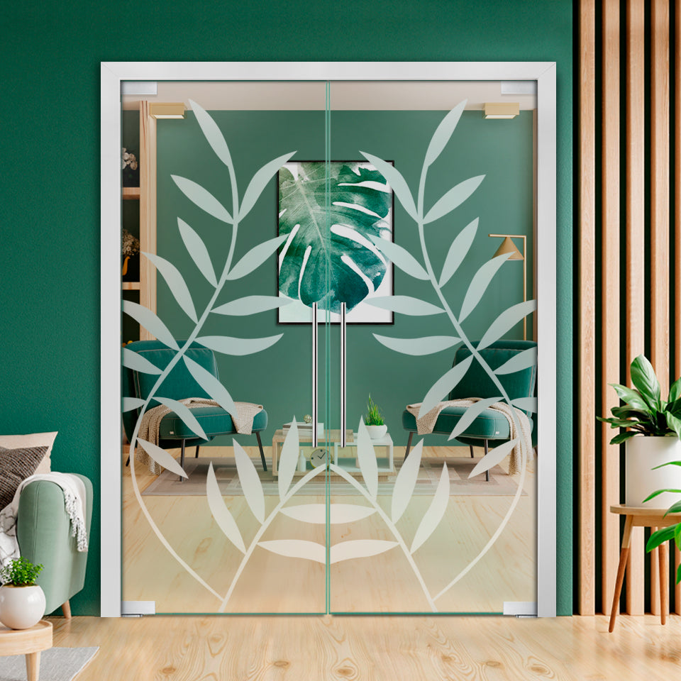Frameless Double Pivot Glass Door with Self Closing Pivot Hinges FDPG - 2272 - DoorDiscounter