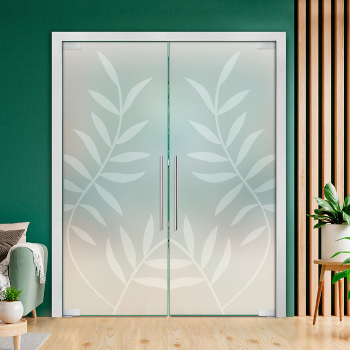 Frameless Double Pivot Glass Door with Self Closing Pivot Hinges FDPG - 2272 - DoorDiscounter