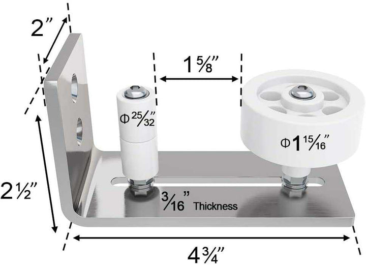 Bottom Floor Guide for Sliding Barn Door BFBD - 3388 - DoorDiscounter