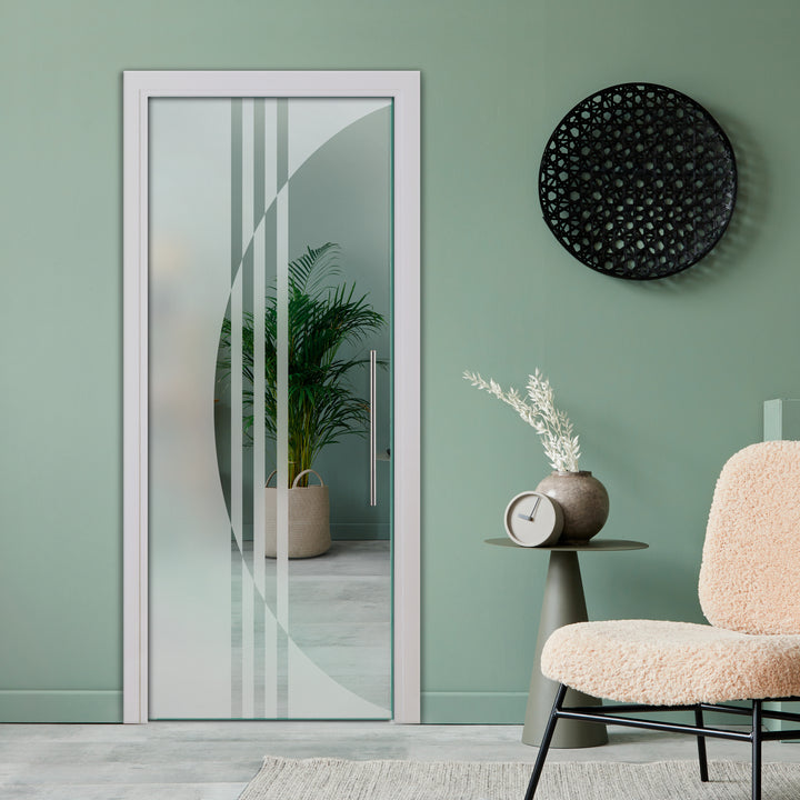 SLIDING POCKET GLASS DOOR WITH TRACK SYSTEM SPTS - 2560 - DoorDiscounter