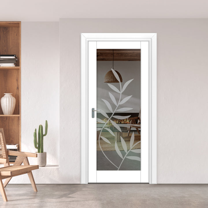INTERIOR DOOR WITH FROSTED GLASS PANEL IDGP - 2680 - DoorDiscounter