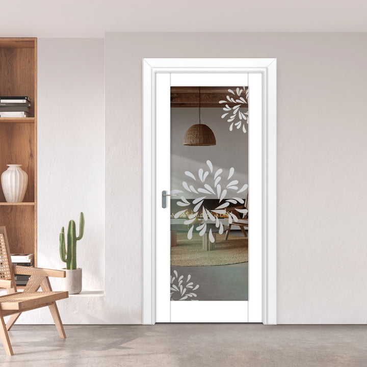INTERIOR DOOR WITH FROSTED GLASS PANEL IDGP - 2679 - DoorDiscounter