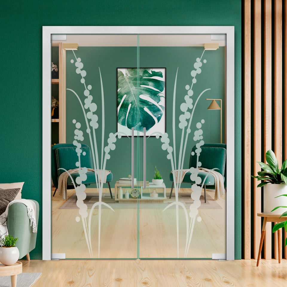 Frameless Double Pivot Glass Door with Self Closing Pivot Hinges FDPG - 2277 - DoorDiscounter