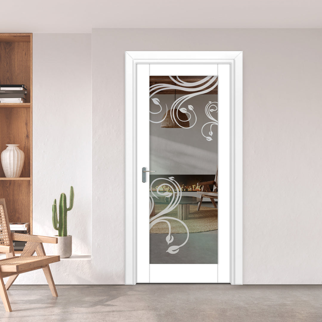 INTERIOR DOOR WITH FROSTED GLASS PANEL IDGP - 2678 - DoorDiscounter