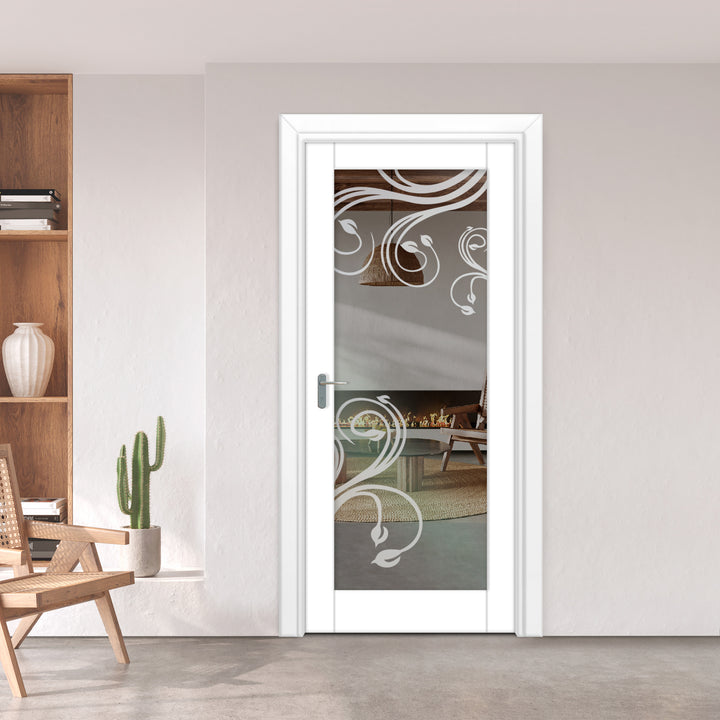 INTERIOR DOOR WITH FROSTED GLASS PANEL IDGP - 2678 - DoorDiscounter