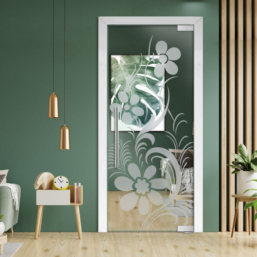 Frameless Glass Pivot Door with Self Closing Hinges FGP1 - 1950 - DoorDiscounter