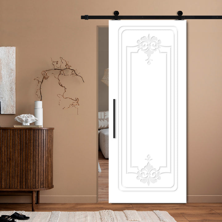 Modern Interior Flush Sliding Barn Door with CNC Router Design MICD - 1167 - DoorDiscounter