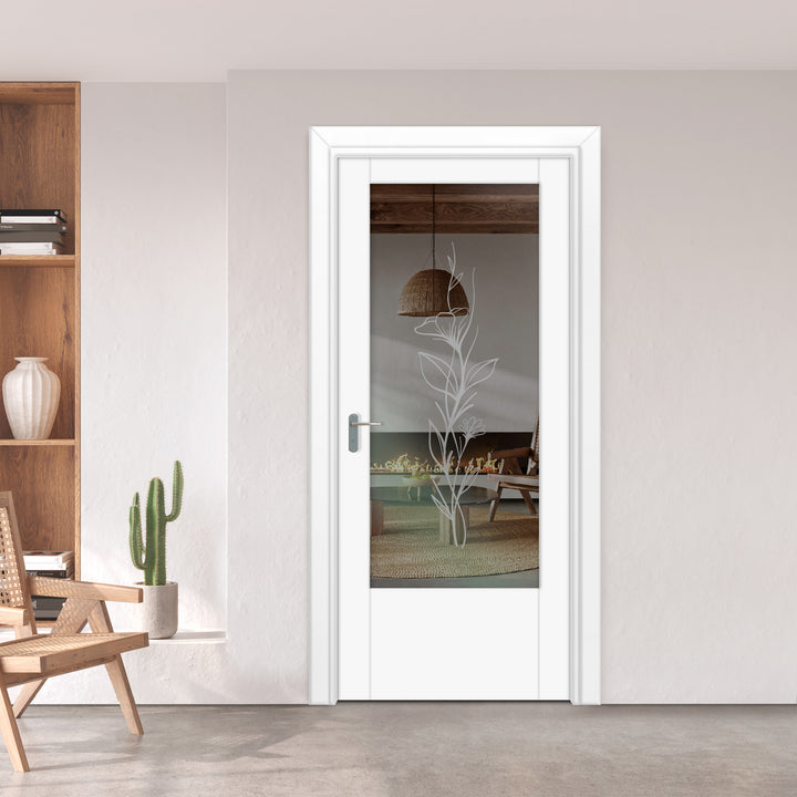 INTERIOR DOOR WITH FROSTED GLASS PANEL IDGP -0232 - DoorDiscounter
