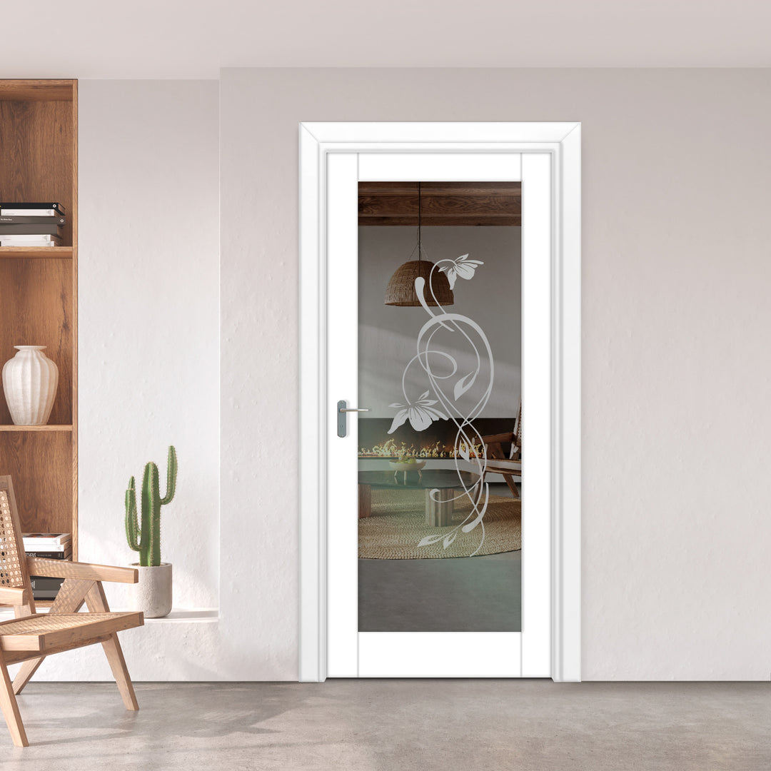 INTERIOR DOOR WITH FROSTED GLASS PANEL IDGP -0240 - DoorDiscounter