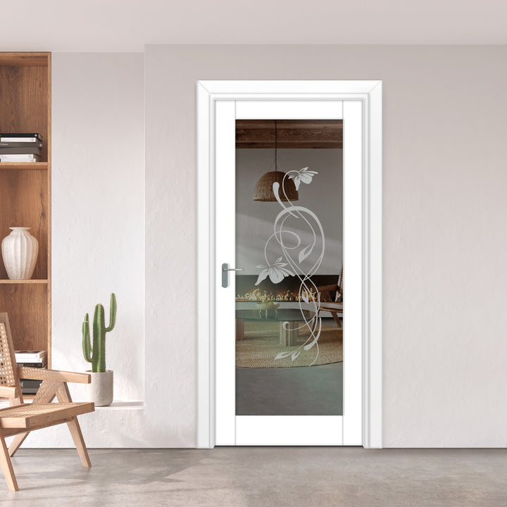 INTERIOR DOOR WITH FROSTED GLASS PANEL IDGP -0240 - DoorDiscounter