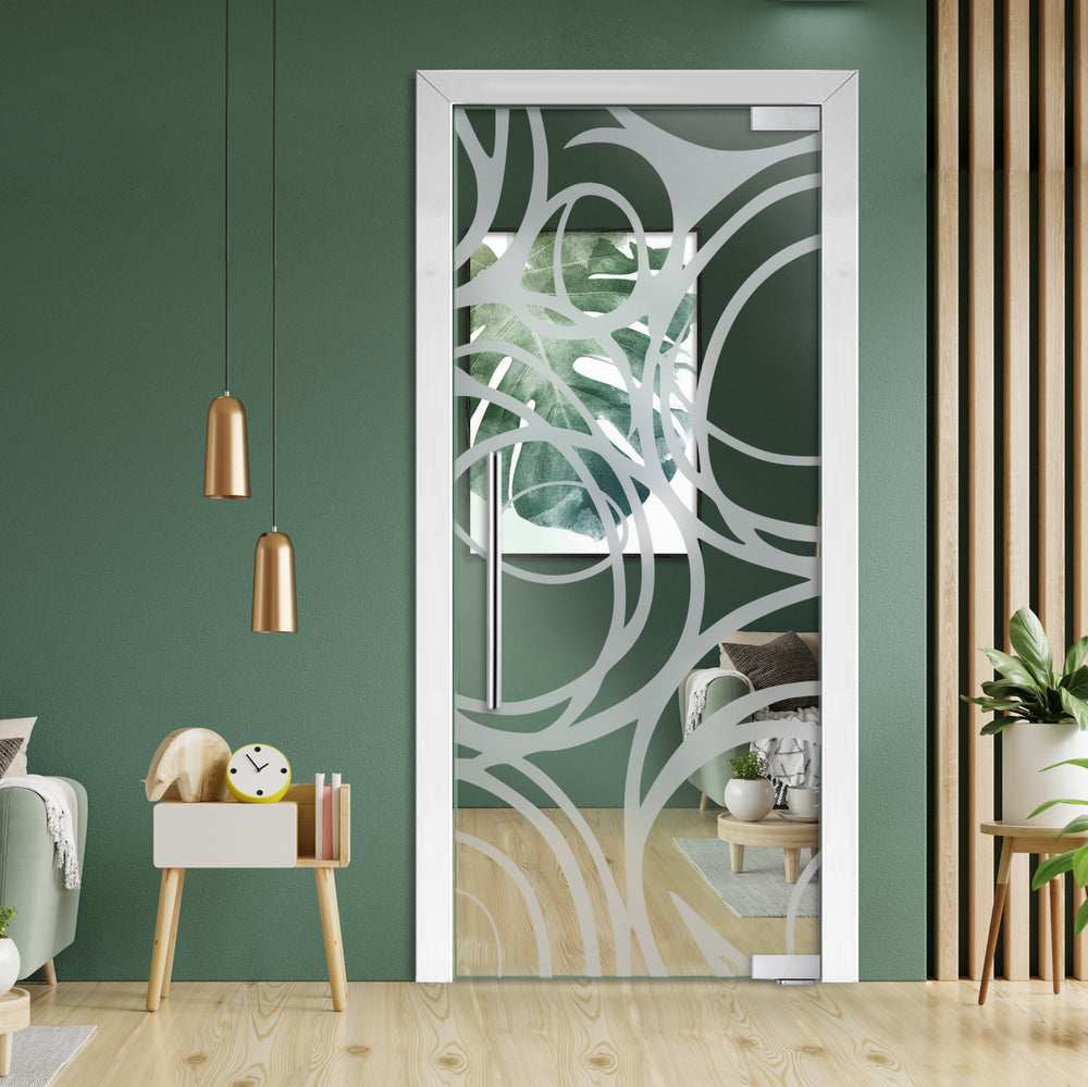 Frameless Glass Pivot Door with Self Closing Hinges FGP1 - 1939 - DoorDiscounter