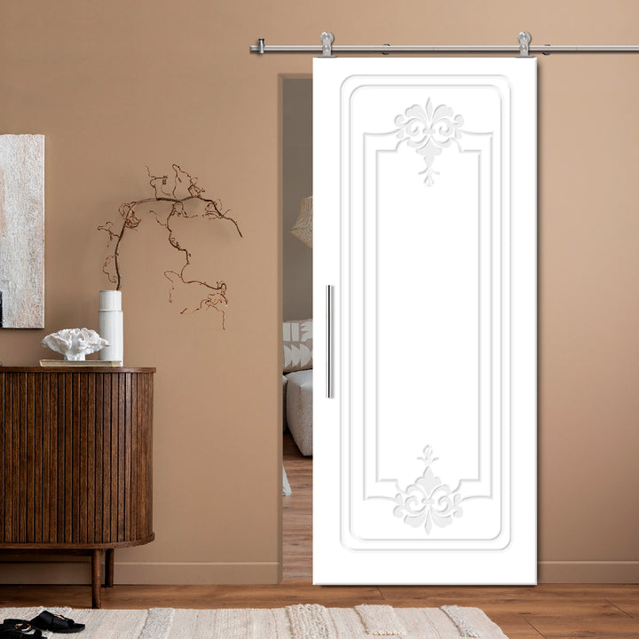 Modern Interior Flush Sliding Barn Door with CNC Router Design MICD - 1167 - DoorDiscounter