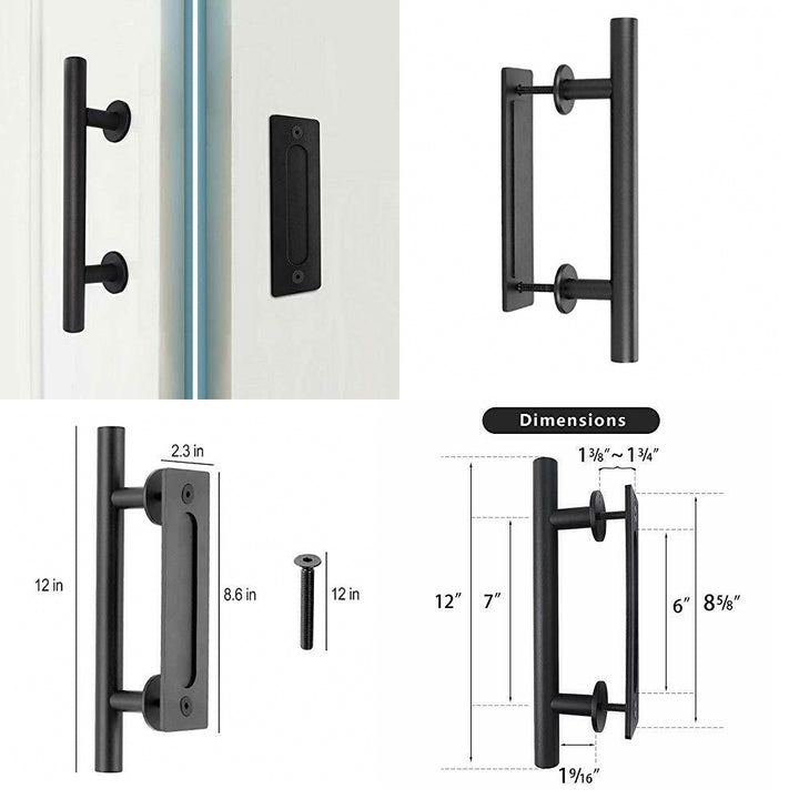 (Ready to Ship) Sliding Wooden Barn Door with Mirror Insert| ++Liquidation Sale++ - DoorDiscounter