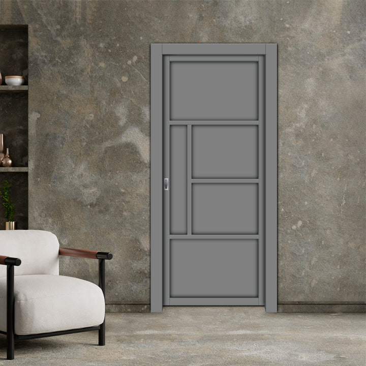 Flush Pocket Door With CNC Engraved Design FPED - 1879