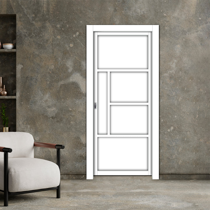 Flush Pocket Door With CNC Engraved Design FPED - 1879