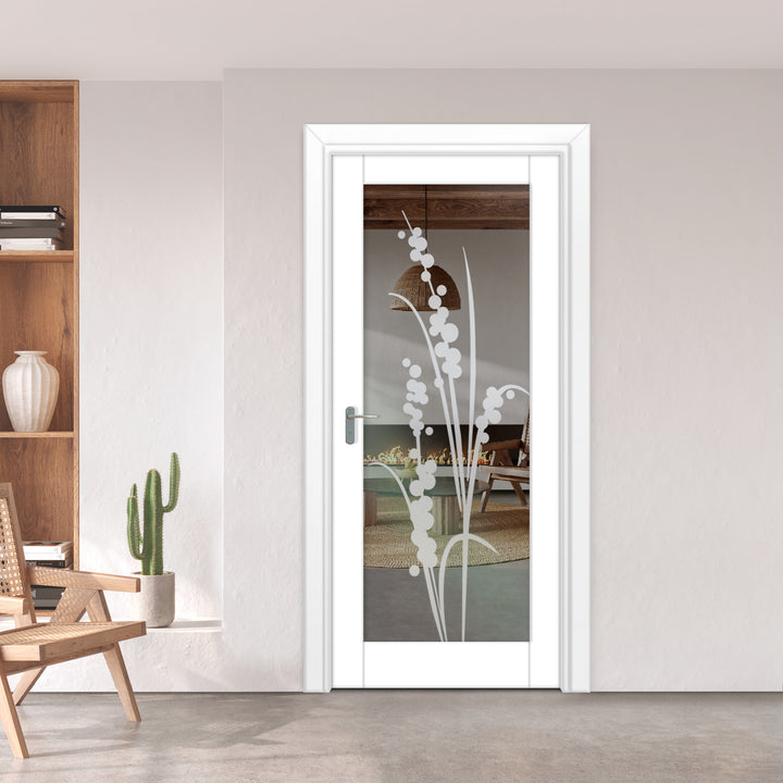 INTERIOR DOOR WITH FROSTED GLASS PANEL IDGP - 2675 - DoorDiscounter