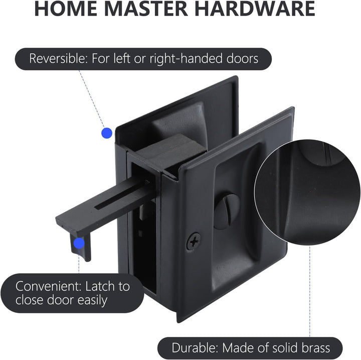 Privacy Pocket, Sliding, Closet Door Lock Pull - DoorDiscounter