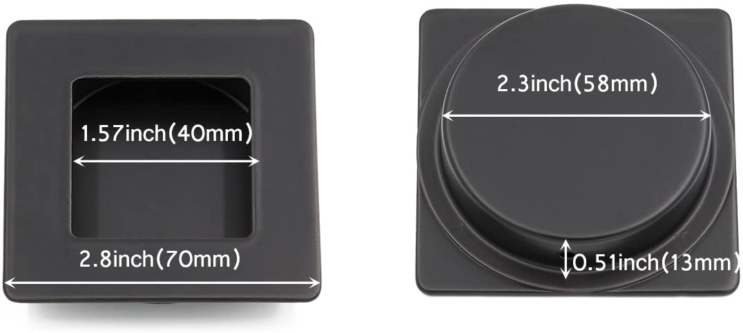 Pull Flush Door Handle Modern Black Steel Drawer Door Pulls KNJB - 3134 - DoorDiscounter