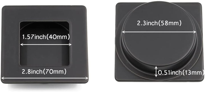 Pull Flush Door Handle Modern Black Steel Drawer Door Pulls KNJB - 3134 - DoorDiscounter