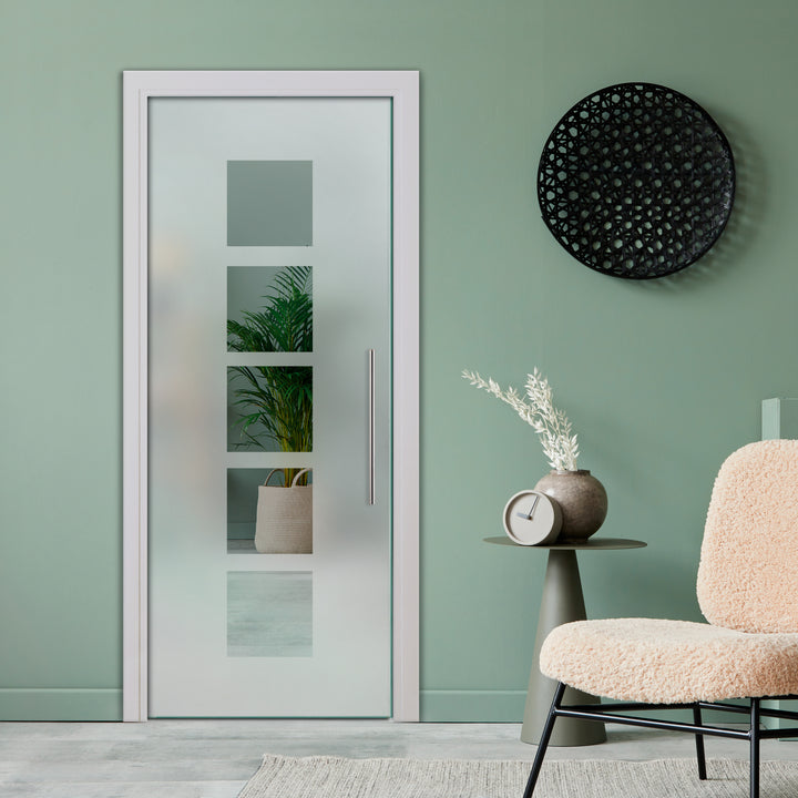 SLIDING POCKET GLASS DOOR WITH TRACK SYSTEM SPTS - 2523 - DoorDiscounter