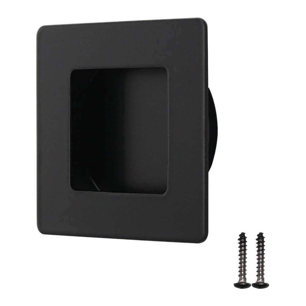 Pull Flush Door Handle Modern Black Steel Drawer Door Pulls KNJB - 3134 - DoorDiscounter