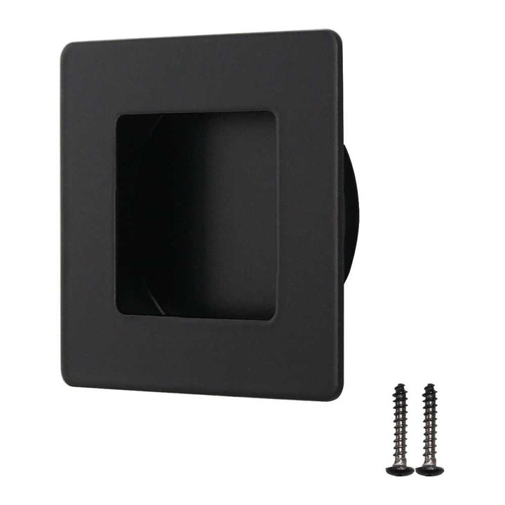 Pull Flush Door Handle Modern Black Steel Drawer Door Pulls KNJB - 3134 - DoorDiscounter