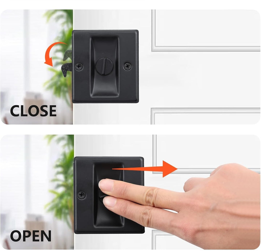 Privacy Pocket, Sliding, Closet Door Lock Pull - DoorDiscounter