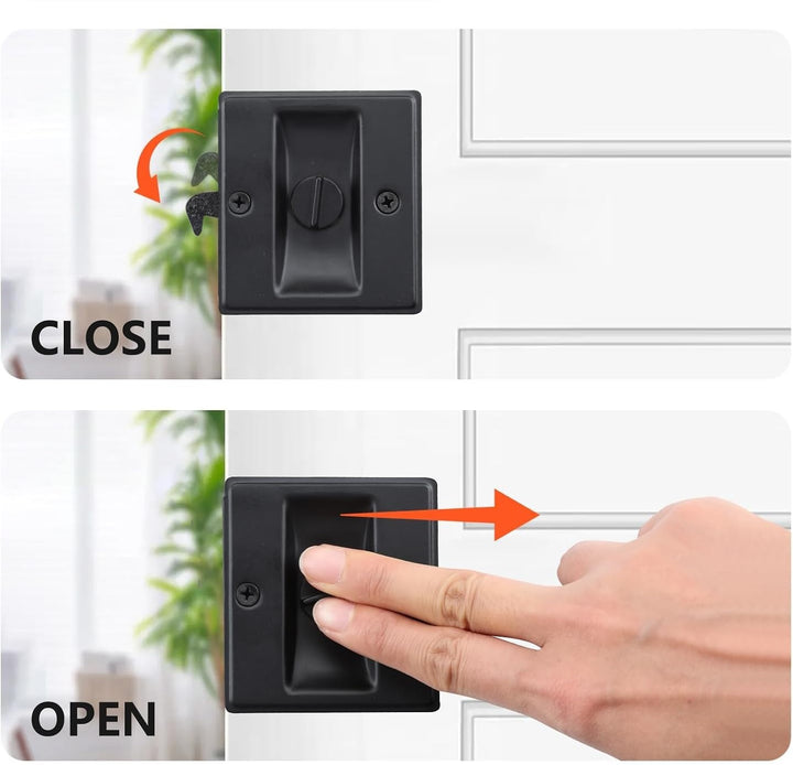 Privacy Pocket, Sliding, Closet Door Lock Pull - DoorDiscounter