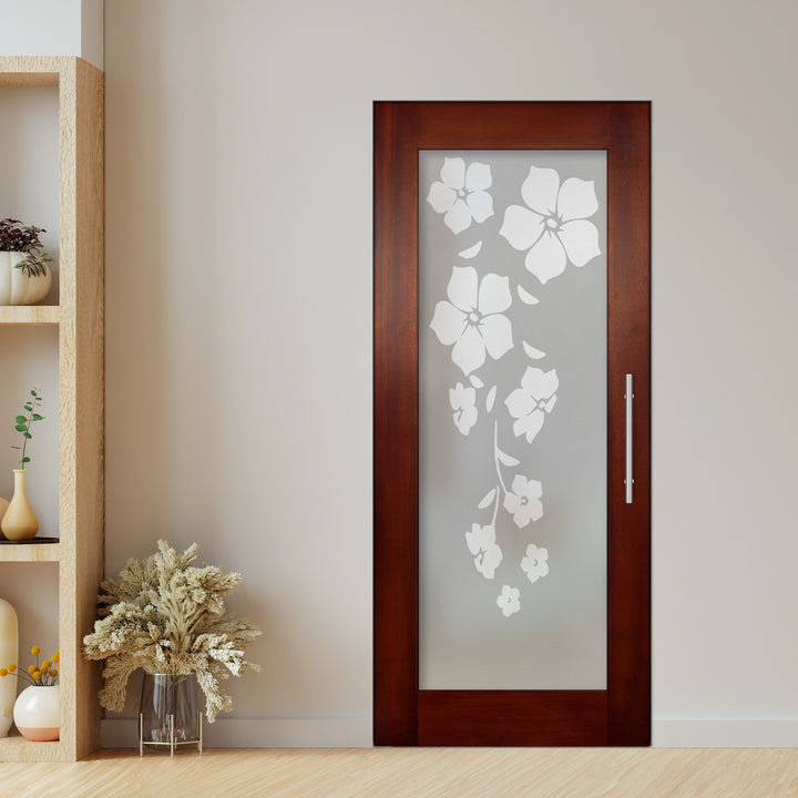 Self Closing Pivot Wooden Glass Door Pwgd - 0409