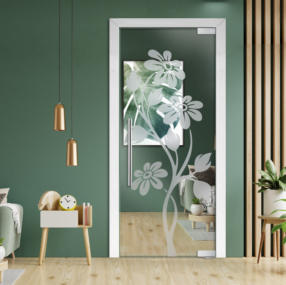 Frameless Glass Pivot Door with Self Closing Hinges FGP1 - 1965 - DoorDiscounter