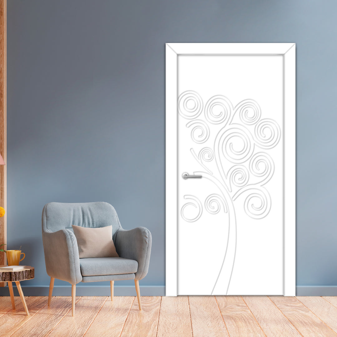 Interior Hinged Flush Door with Engraved Design IHFD - 1157 - DoorDiscounter