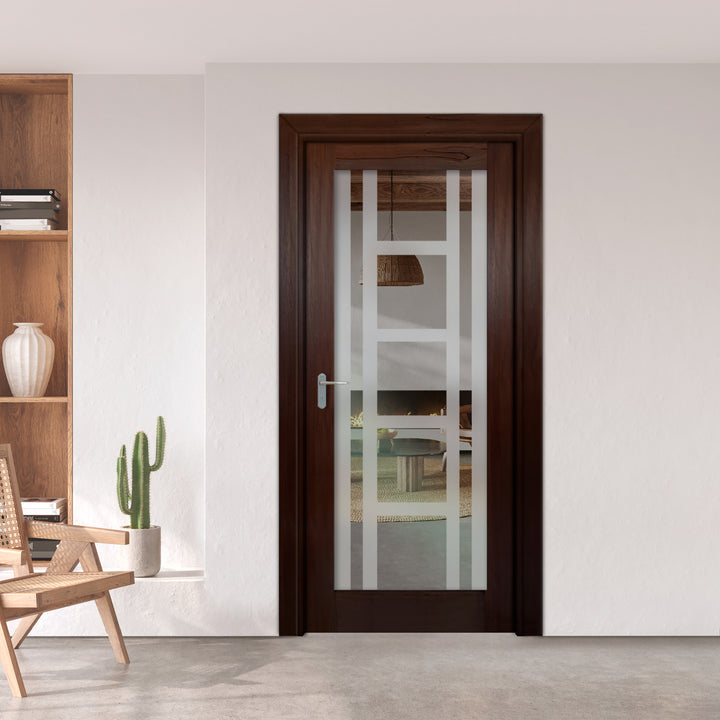 INTERIOR DOOR WITH FROSTED GLASS PANEL IDGP - 2668 - DoorDiscounter