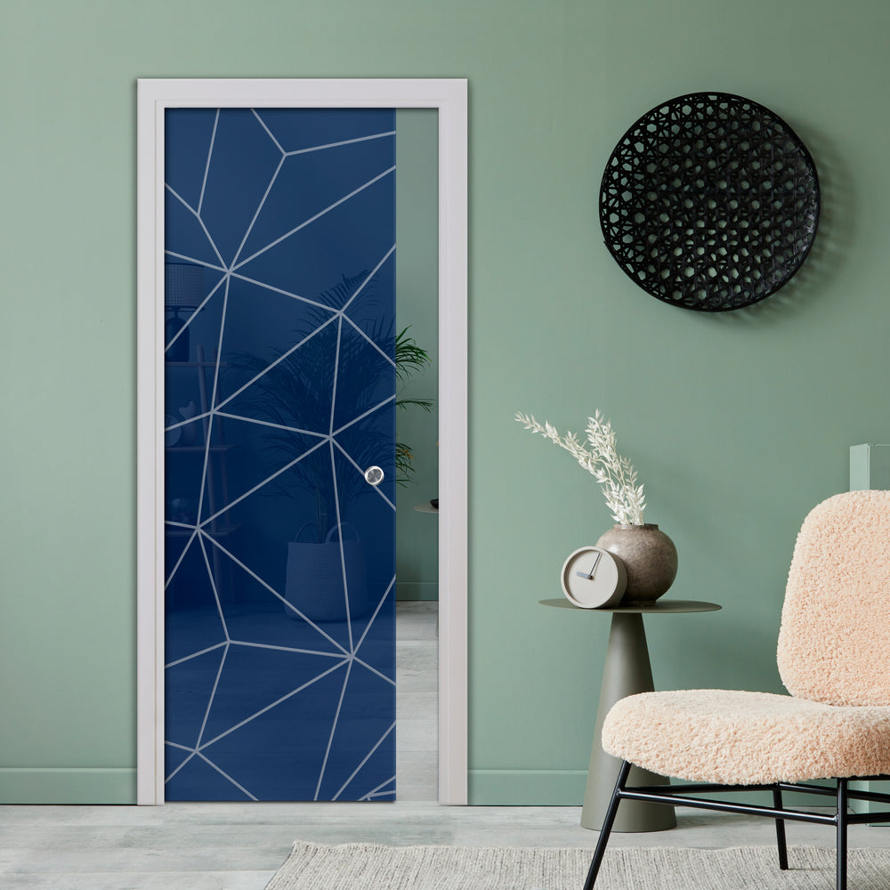 SLIDING POCKET GLASS DOOR WITH TRACK SYSTEM SPTS - 3253 - DoorDiscounter