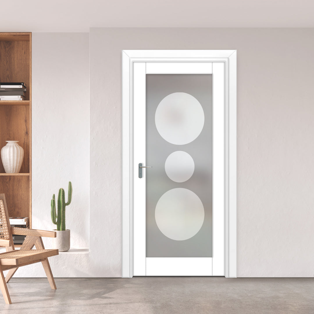 INTERIOR DOOR WITH FROSTED GLASS PANEL IDGP - 2667 - DoorDiscounter