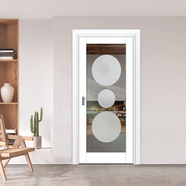 INTERIOR DOOR WITH FROSTED GLASS PANEL IDGP - 2667 - DoorDiscounter