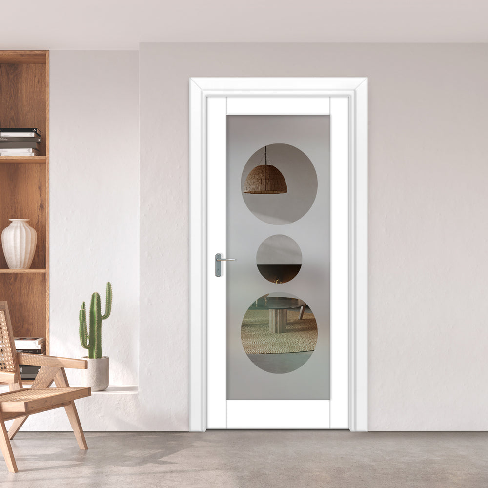 INTERIOR DOOR WITH FROSTED GLASS PANEL IDGP - 2667 - DoorDiscounter
