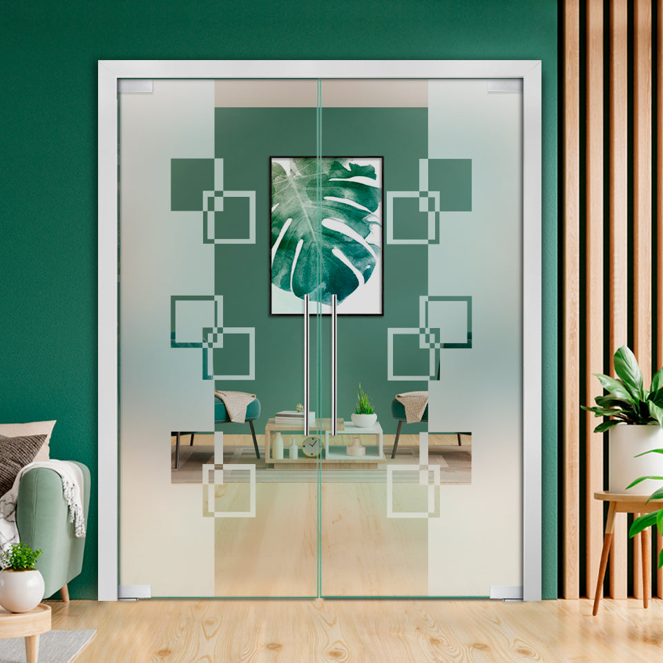 Frameless Double Pivot Glass Door with Self Closing Pivot Hinges FDPG - 2263 - DoorDiscounter