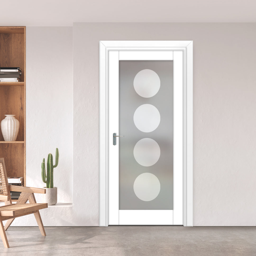 INTERIOR DOOR WITH FROSTED GLASS PANEL IDGP - 2666 - DoorDiscounter