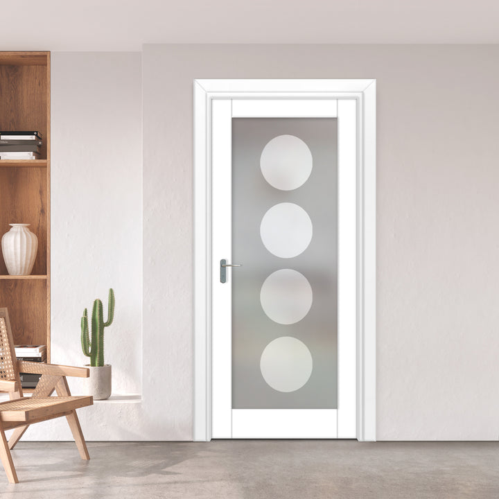 INTERIOR DOOR WITH FROSTED GLASS PANEL IDGP - 2666 - DoorDiscounter