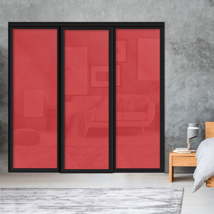 Sliding Bypass Closet Door with Glass & Mirror Panel Inserts MBSD - 0539 - DoorDiscounter