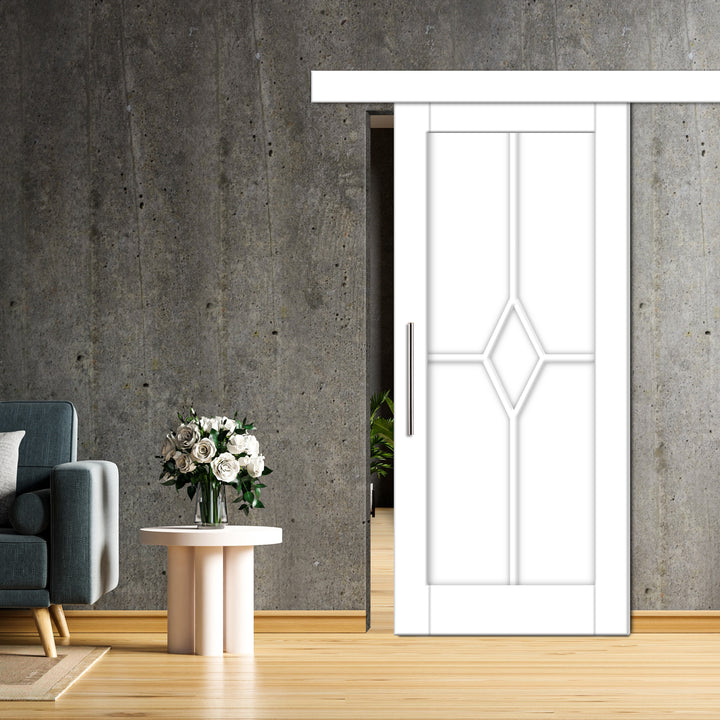 SHAKER PANEL SLIDING BARN DOOR SPSD - 3310 - DoorDiscounter