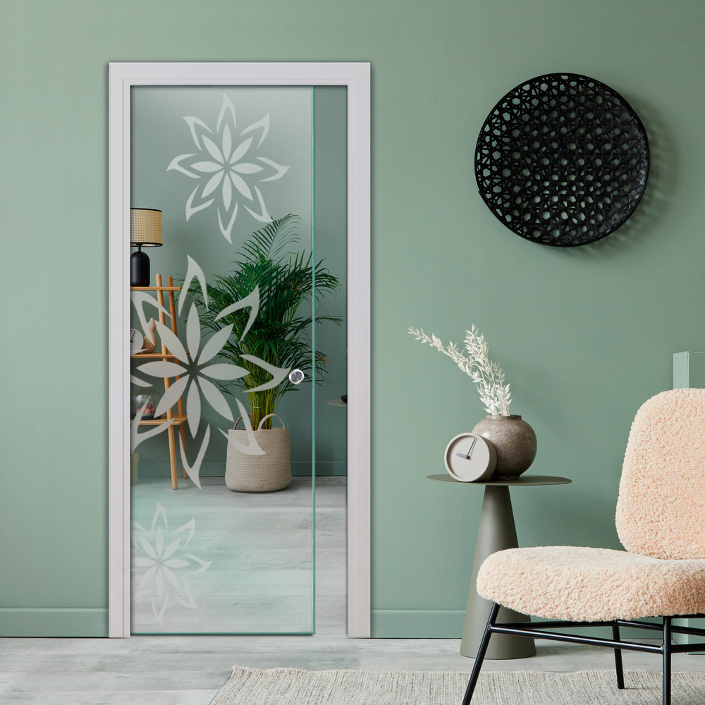 SLIDING POCKET GLASS DOOR WITH TRACK SYSTEM SPTS - 2581 - DoorDiscounter