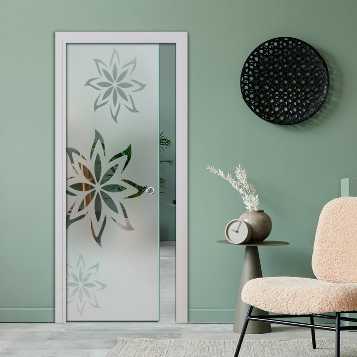 SLIDING POCKET GLASS DOOR WITH TRACK SYSTEM SPTS - 2581 - DoorDiscounter